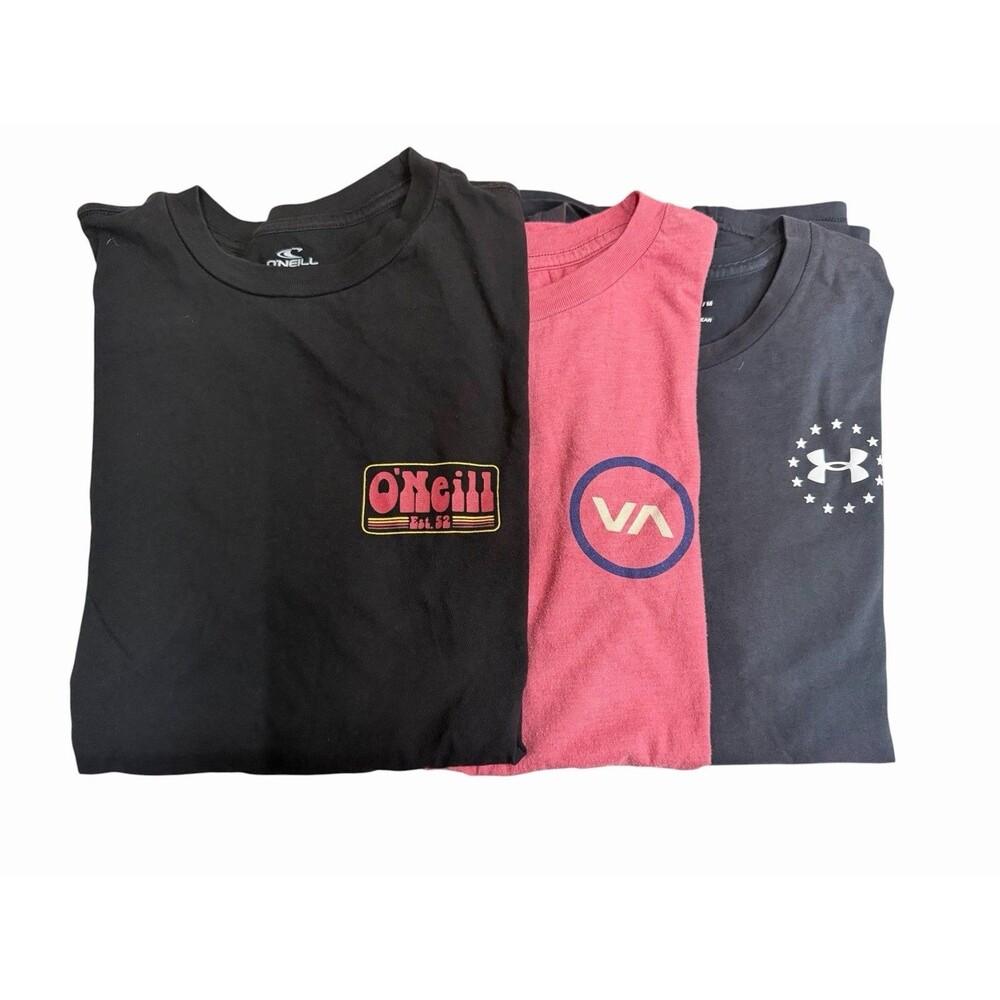 O’Neil, RVCA, &  Under Armour Mens T Shirt Bundle Lot Size Medium